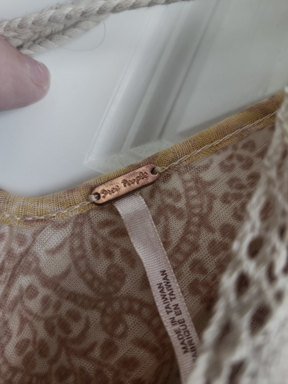 Free People Asymmetrical Boho Dress in Beige, Yellow, Cream - Picture 7 of 7